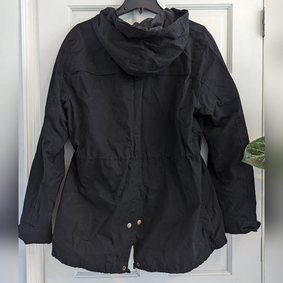Black Utility Hooded Jacket Size 3X - Picture 2 of 8